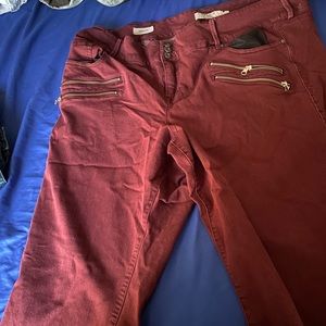 The jeans are burgundy I only wore them maybe five time